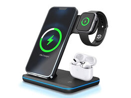 3-in-1 Fast Wireless USB Charging Dock Station for iPhone