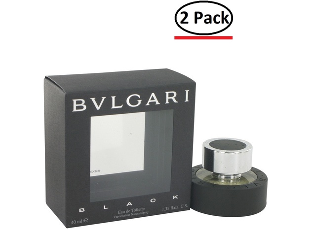 BVLGARI BLACK (Bulgari) by Bvlgari Eau De Toilette Spray (Unisex) 1.3 oz for Women (Package of 2)