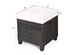 Costway 2 Piece Patio Rattan Ottoman Cushioned Seat Coffee Table Furniture Beige - Brown