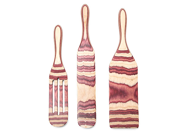 Mad Hungry 3-Pc Pakka Wood Spurtle Set (Magenta)