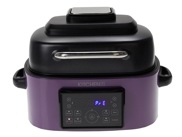Kitchen HQ 6.5QT 7-in-1 Air Fryer Grill with Accessories - Purple (Open Box)