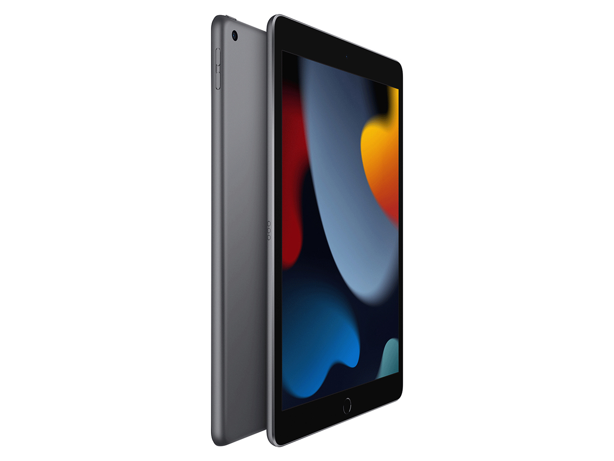 Apple iPad (2021) 9th Gen 64GB Wi-Fi Space Gray with Case & Charger (Refurbished)