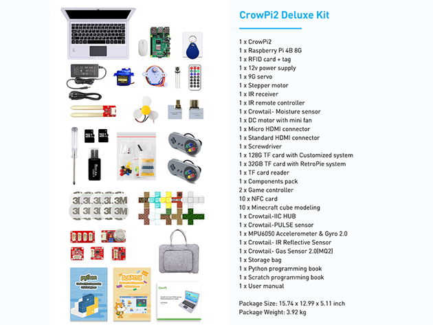 CrowPi2 All-in-1 Raspberry Pi & STEM Learning Platform (Deluxe Kit)
