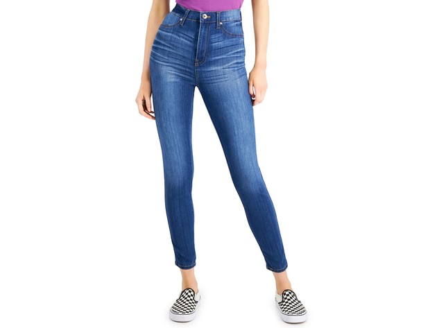Celebrity Pink Women's Curvy Ultra High Rise Ankle Skinny Jean Blue Size 9