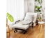 Costway Folding Bed Adjustable Guest Single Bed Twin Mattress Portable Wheels - White