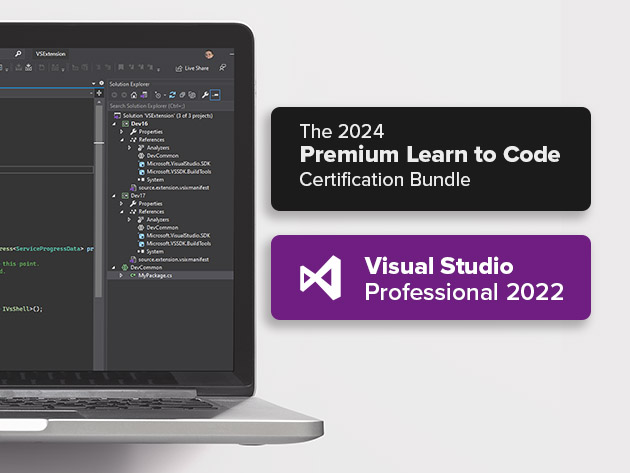 Get MS Visual Studio and the coding know-how to use it for $51.99
