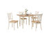 Costway Extendable 5 Piece Wood Dining Table Set 4 Chairs Kitchen Table w/Extension Leaf