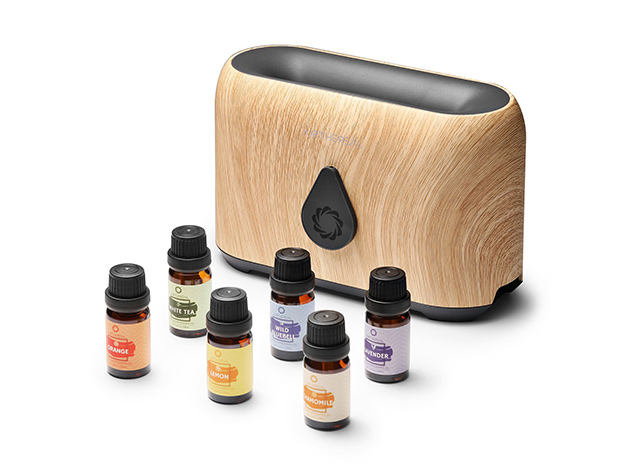 Airthereal LF200 Aroma Diffuser + Essential Oils Gift Set (Wood/Floral & Fruity)