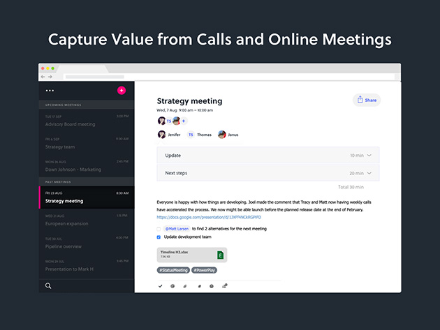 Pinstriped Call & Meeting Notes Premium Plan: Lifetime Subscription 