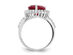 Lab Created 3.50 Carat (ctw) Ruby Heart Ring in Sterling Silver - 8