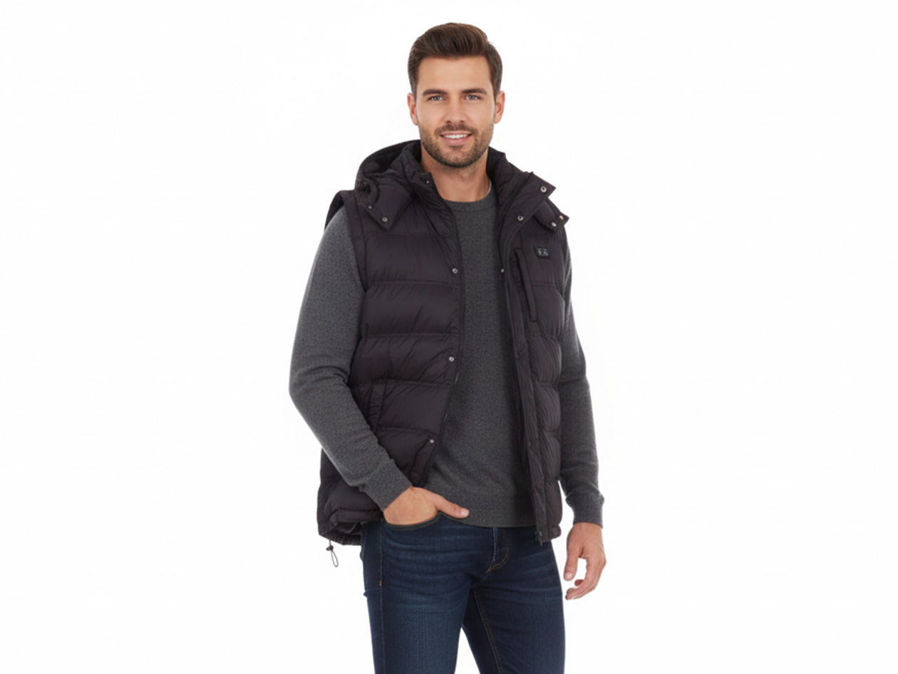 Men's Helios Hybrid Heated Coat with Power Bank (Black/Large)