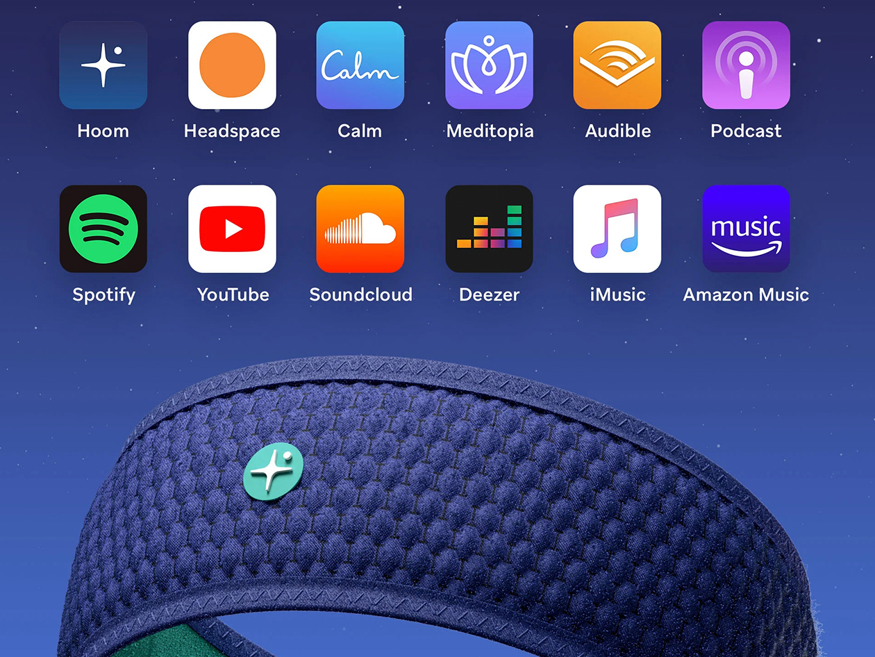 HoomBand Bluetooth Headband for Sleep with Travel Case