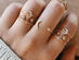 7-Piece Celestial Ring Set with Mini White Swarovski Crystals