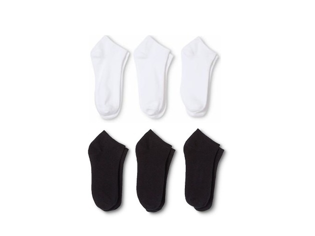 Unibasic Polyester Ankle Socks  Low Cut, No Show Men and Women Socks - 10 Pack - Black & White
