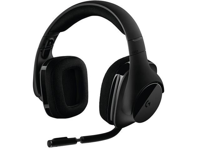 Logitech G533 Wireless Over-the-Ear Headphones - Black