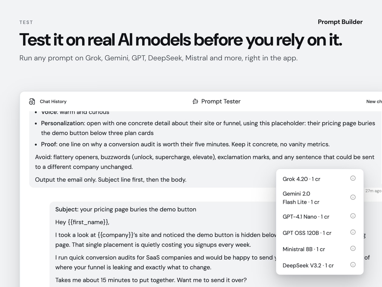 PromptBuilder - AI Prompt Optimizer: Lifetime Subscription (Unlimited)