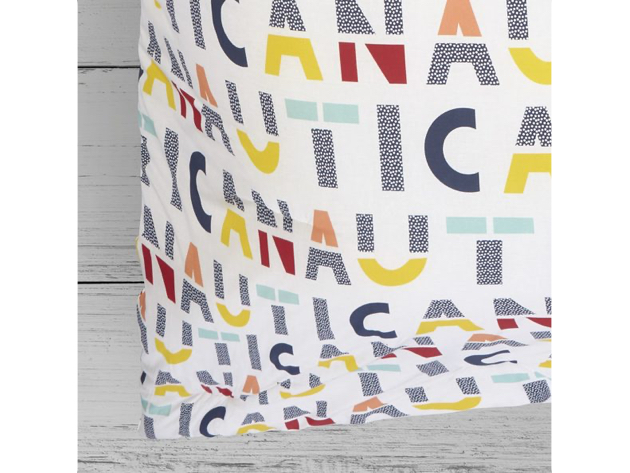 Nautica Kids Reversible Nautica Letters 100% Fine Imported Cotton Comforter Set - Full