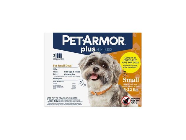 PetArmor Plus Flea and Tick Prevention Waterproof Topical Treatment for Dogs, 3 Count