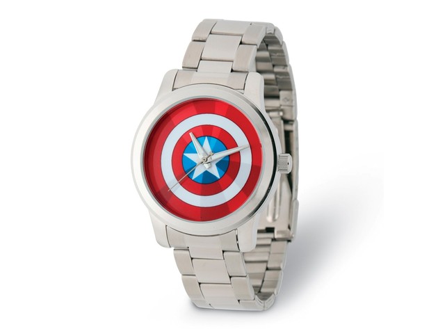 Marvel Adult Size Captain America Stainless Steel Watch