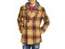 American Rag Men's Sheridan Double-Breasted Plaid Peacoat With Removable Hooded Bib  Brown Size Small