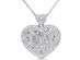 Sterling Silver Accent Diamond Heart Locket Pendant Necklace with Chain