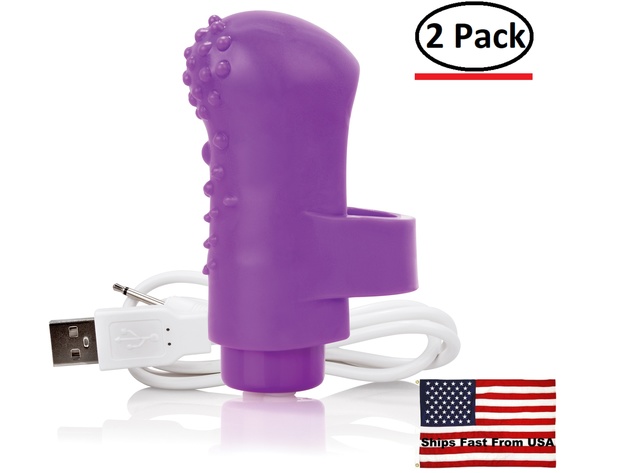 ( 2 Pack ) Charged Fingo Rechargeable Finger Vibe - Purple