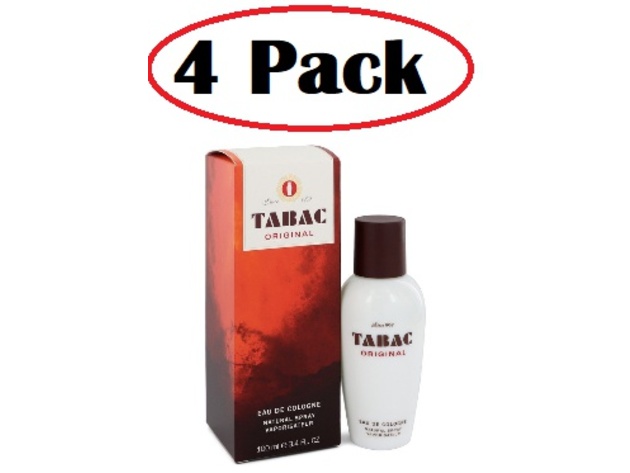 4 Pack of TABAC by Maurer & Wirtz Cologne Spray 3.3 oz