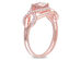 4/5 Carat (ctw) Morganite Infinity Ring in Rose Pink Sterling Silver with Accent Diamonds - 9