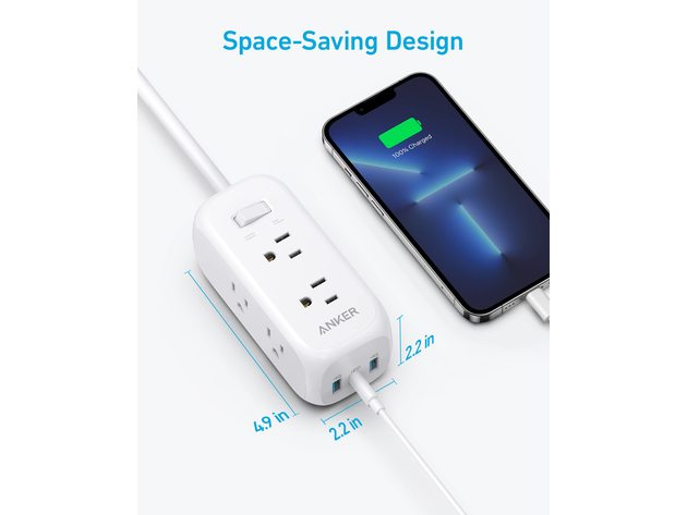 Anker 332 USB Power Strip 10ft / White