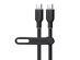 Flexi Pro USB-C to USB-C Soft-Touch Silicone Fast Charge Cable (15ft/Black)