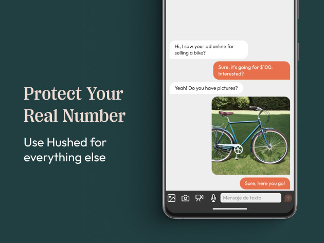 Hushed Private Phone Line: Lifetime Virtual Number Subscription