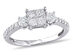 Princess Cut Diamond Engagement Ring 3/4 Carat (ctw I-J, I2-I3) in 14K White Gold - 10