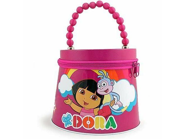 Dora the Explorer Beaded Tin Purse  - Hot  Pink