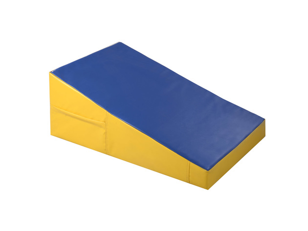 Costway Incline Wedge Ramp Gymnastics Yoga Mat Gym Sports Exercise Yellow