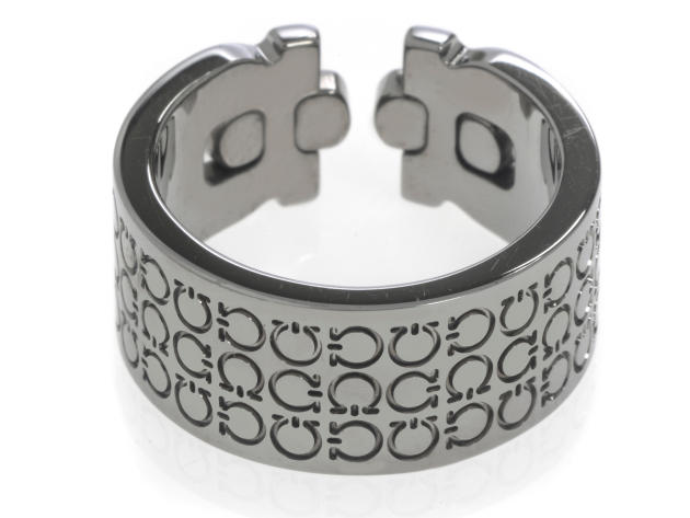 Ferragamo Gancini Sterling Silver Ring Size 9 703412 (Store-Display Model)