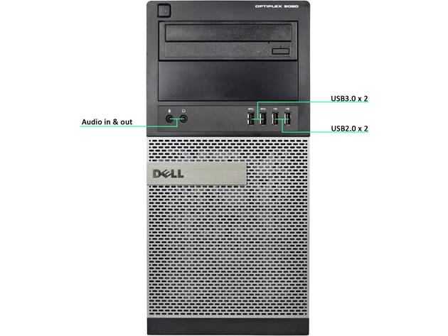 Dell Optiplex 980 Tower Computer PC, 3.20 GHz Intel i5 Dual Core, 4GB DDR3 RAM, 240GB SSD Hard Drive, Windows 10 Home 64 bit (Renewed)