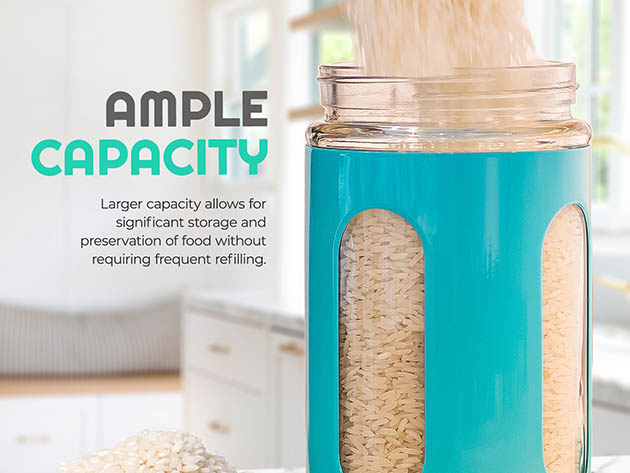 4-Piece Kitchen Canisters Set (Turquoise)