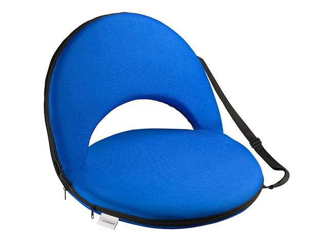 Reclining Stadium Seat with Storage Pocket (Blue)