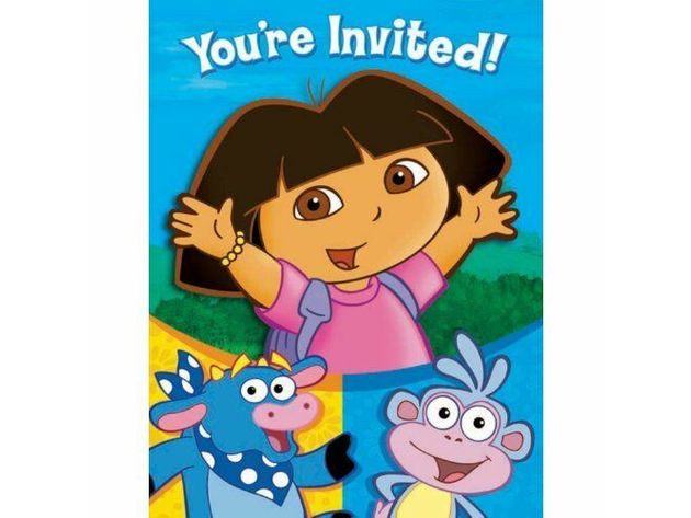 Dora the Explorer Pack of 8 Invitations  with Thank You Cards
