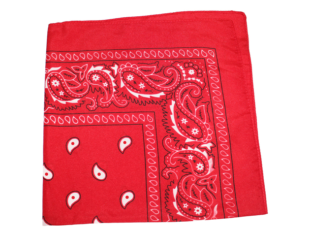 11 Pack XL Non Fading Paisley Polyester Bandanas 27 x 27 In - Bulk Wholesale - Red