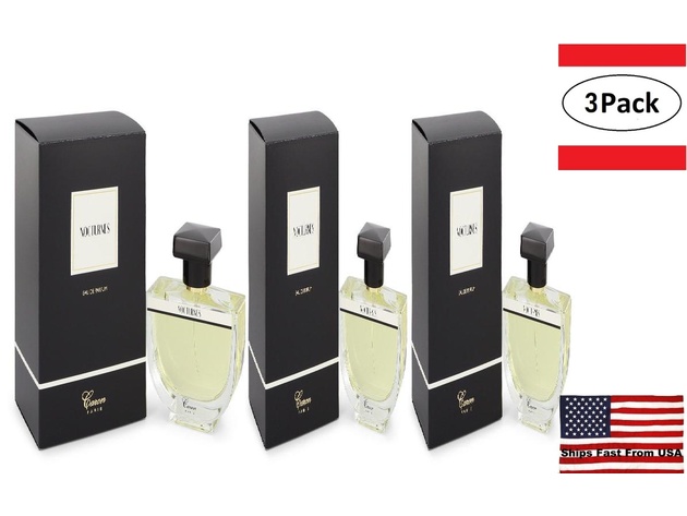 3 Pack NOCTURNES D'CARON by Caron Eau De Parfum Spray 1.7 oz for Women