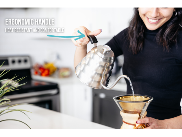 Pour Over Gooseneck Coffee Kettle with Thermometer