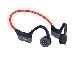 Dashlyte Bluetooth Bone Conduction LED头带式耳机，带麦克风