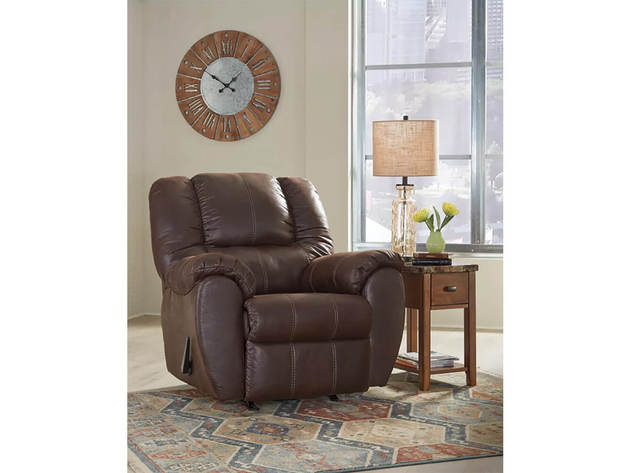 Ashley Signature Design 1030125 McGann Rocker Recliner - Walnut