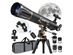 ABOTEC 80090 Telescope, 90mm Aperture, 800mm Refractor 32X-400X - Black (Open Box)