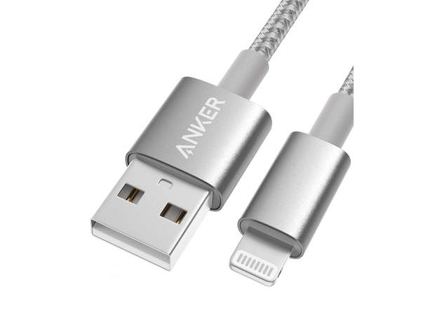 Anker 331 USB-A to Lightning Cable (Nylon/Silver/6ft)