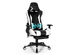 Costway Massage Gaming Chair Recliner Gamer Racing Chair w/ Lumbar Support & Footrest - White and Black