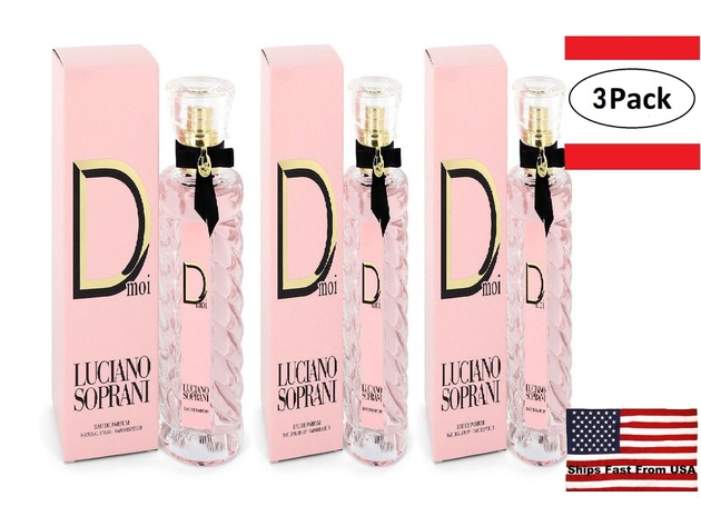 3 Pack Luciano Soprani D Moi by Luciano Soprani Eau De Parfum Spray 3.3 oz for Women