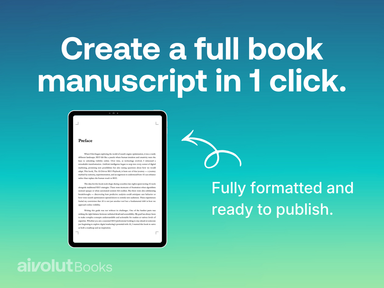 Aivolut AI Book Creator: Lifetime Subscription (Plus Plan)