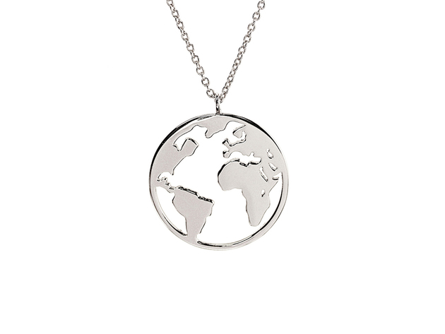 Homvare Women’s 925 Sterling Silver World Necklace - Silver